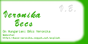 veronika becs business card
